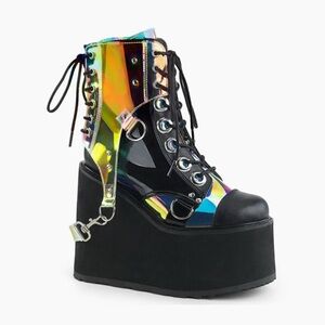 Demonia Cyber goth platform boots